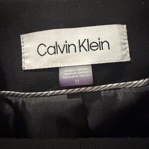 Calvin Klein Suit Black Jacket with Piping and pants that match